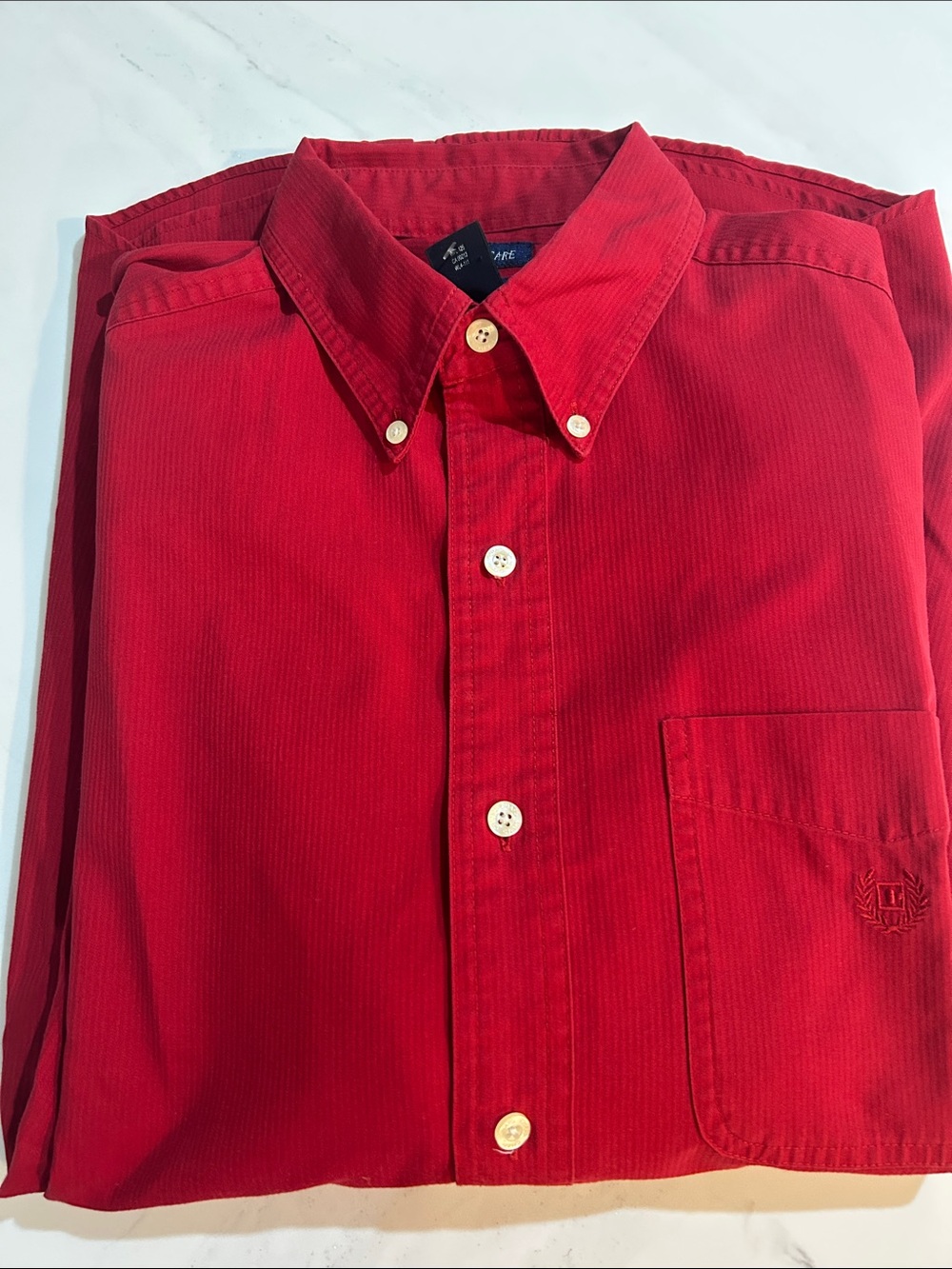 Chaps Men's Red Button-Down Shirt